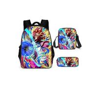 Combinaison 3 pcs Dragon Ball Goku 3D Impression Sac à Dos, Sacoche et Trousse à crayons DB19