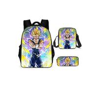 Combinaison 3 pcs Dragon Ball Goku 3D Impression Sac à Dos, Sacoche et Trousse à crayons DB26