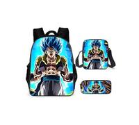 Combinaison 3 pcs Dragon Ball Goku 3D Impression Sac à Dos, Sacoche et Trousse à crayons DB27 G