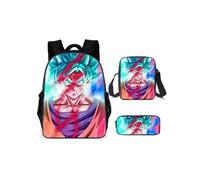 Combinaison 3 pcs Dragon Ball Goku 3D Impression Sac à Dos, Sacoche et Trousse à crayons DB28