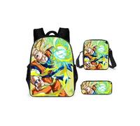 Combinaison 3 pcs Dragon Ball Goku 3D Impression Sac à Dos, Sacoche et Trousse à crayons DB31