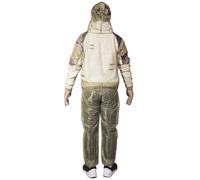 Combinaison 3 Pièces Kaki en Maille Ultra-fine pour Randonnée | Taille S 160-175cm et L/xl 175-190cm, Longueur Réglable, Ensemble Unisexe Veste, Moufles, Pantalon et Chaussures