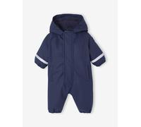 Combinaison à capuche anti-pluie bébé doublée maille polaire bleu nuit 12M(74CM)