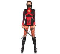 Leg Avenue Costume Dragon Ninja pour Femme Noir/Rouge Taille M