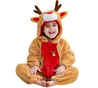 Combinaison à capuche pour bébé fille et garçon en flanelle épaisse et chaude à manches longues avec fermeture éclair - Grenouillère thermique sans pieds, jaune, 18-24 mois