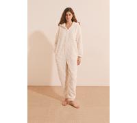 Combinaison à motifs coeurs - Mino - XL - Ecru - Femme - Etam