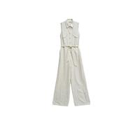 Combinaison à rayures en lin femme Salsa Jeans Blanc M