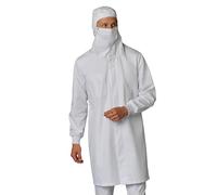 Combinaison agroalimentaire et médicale lavable avec capuche tissu MESH . Blouse de protection premium homme en polyester/coton manches longues (XL)