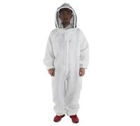 Combinaison Apiculteur Costume d'apiculteur, veste de protection de sécurité avec chapeau for la pêche Anti-abeille, voile respirant, outils for l'apiculture, vêtements anti-abeilles(WHITE,XL)