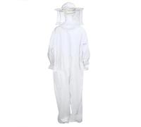 Combinaison Apiculteur Vêtements d'apiculture complets, combinaisons de protection professionnelles for apiculteurs avec voile rond Anti-abeille, chapeau de sécurité(L)