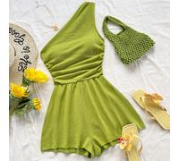 Combinaison asymétrique d'été pour femmes, style bohème, boho, floral romantique, pour vacances. Tenue décontractée pour brunch, fête des mères, remise de diplôme, église, plage, festival de musique, 