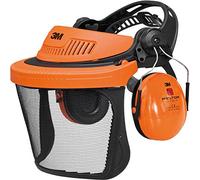 3M Coiffe G500 robuste orange avec visière V5C et coquilles antibruit H510A