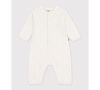 Combinaison bébé en tricot laine et coton uni Petit Bateau - blanc - Taille 18 mois 18M blanc