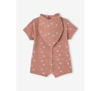 Combinaison bébé et bavoir nid d'abeille coffret cadeau noisette 3M(60CM)