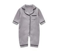 Combinaison Bebe Garcon Fille Nouveau-né Une Pièce Pyjama Body en Coton col Rond Courtes Barboteuses Cadeau Naissance pour Bébé