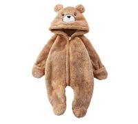 Combinaison Bebe Hiver BéBé Barboteuse Capuche GrenouillèRe Manches Longues Garcon/Fille Combinaisons Flanelle Tricoté Naissance 0-18 Mois