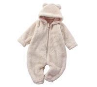Combinaison Bebe Hiver BéBé Barboteuse Capuche GrenouillèRe Manches Longues Garcon/Fille Vêtements pour Nouveau-né Tricoté Naissance 0-18 Mois