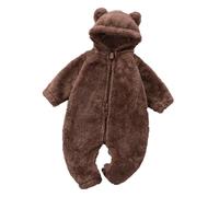 Combinaison Bebe Hiver BéBé Barboteuse Capuche GrenouillèRe Manches Longues Garcon/Fille Vêtements pour Nouveau-né Tricoté Naissance 0-18 Mois
