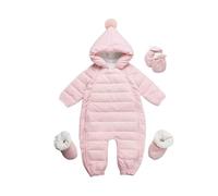 Combinaison Bebe Hiver, Garçon et Fille Impermeable Combinaison Polaire avec Capuche, Combinaisons de Neige Manteau d'hiver Polaire Grenouillère Bébé Hiver Chaude Snowsuit Vêtements de Ski 0-24 mois
