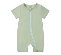 Combinaison bébé unisexe Grenouillères Coton Doux Combinaisons Manches Longues Barboteuses avec Pieds Ouverture Pratique d'Été Vêtements sans Produit Chimique Idéale pour Printemps et Automne