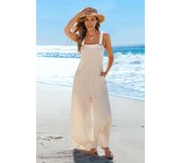 Combinaison beige tissée sans manches Beige