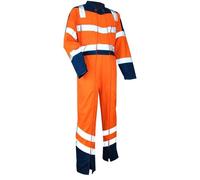 Generique Combinaison de travail Vigilance 4080 bicolore haute visibilité Orange/Bleu