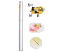 Combinaison canne à pêche et moulinet avec stylo, canne à pêche avec stylo | Combo stylo et moulinet canne de poche télescopique