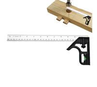 Combinaison carrée - règle d'angle carrée en acier inoxydable | Outil souverain d'équipes à 90 degrés | Outil de mesure | Outils combinés de menuiserie Squa-RE