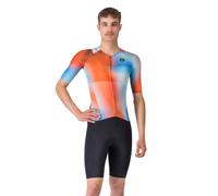 Combinaison Castelli Free San Remo 3 Manches Courtes Orange Bleu, Taille M