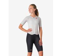 Combinaison Castelli Free San Remo 3 Rosso Corsa manches courtes blanc femme - L