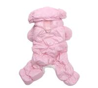 Combinaison Chaude d'hiver pour Animaux De Compagnie, avec Boucle De Laisse, Manteau en Cuir PU Imperméable Et Résistant Au Froid pour Chiots Shiba Inus Carlins Schnauzers,Un,L