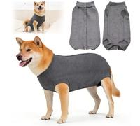Combinaison chirurgicale postopératoire pour chien - Protection des plaies chirurgicales - Gris - Convient pour les mâles et les chiennes - Combinaison de protection médicale après castration