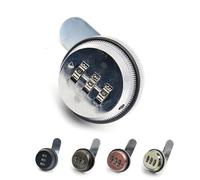 Combinaison Cinet serrure noir/argent en alliage de Zinc mot de passe serrures sécurité domotique serrure à came for boîte aux lettres Cinet porte 1 pièces(Black 30mm)