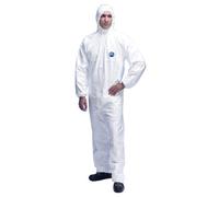 DuPont Tyvek 500 Xpert | Vêtement de Protection Chimique, à Capuche, Catégorie III, Type 5-B et 6-B | Robuste et Légère | Blanc | Taille XXL