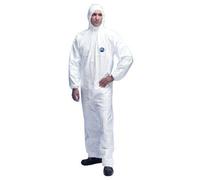 DuPont Tyvek 500 Xpert | Vêtement de Protection Chimique, à Capuche, Catégorie III, Type 5-B et 6-B | Robuste et Légère | Blanc | Taille XXL