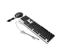 Combinaison Clavier et Souris, Fonctionnement Confortable, Clavier de Jeu rétroéclairé coloré et luminosité de la Souris Réglable en DPI Interne Configurable (Noir)