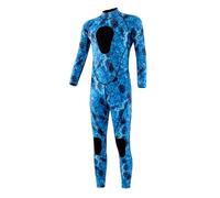 Combinaison Combinaisons de Chasse sous-Marine 3 mm en néoprène Pêche Plongée Surf apnée Kayak Camouflage Adulte Combinaison Homme(Light Blue,S)