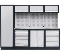 Combinaison complète MOBILIO 4 avec paroi perforée, acier inoxydable 430