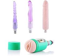 Combinaison complètement automatique d'accessoires de machine de sexe de poussée, attachements de tasse 4 de masturbateur de gode pour des femmes des hommes