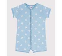 Combinaison courte bébé en coton imprimé caurs Petit Bateau - vert - Taille 12 mois 12M bleu/blanc