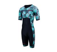 ZONE3 Combinaison de triathlon Activate+ manches courtes noir orange bleu - S