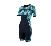 Combinaison Zone3 Activate+ manche courte bleu jaune rose femme - XS