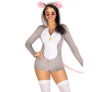 Combinaison courte femme Leg Avenue Comfy Mouse Gris L
