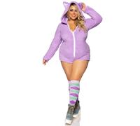 Combinaison courte femme Leg Avenue Plus Cuddle Violet 3X/4X