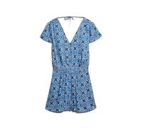 Superdry Printed Short Sleeve Romper Bleu L Femme