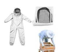 Combinaison d'apiculture - Tenue en polycoton anti-piqûres, gants à capuche ventilée inclus | Combinaison de protection pour abeilles, pour hommes et femmes, dans le rucher, pour la récolte du miel, s