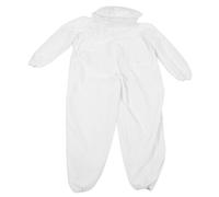 Combinaison d'apiculture une pièce Vêtements de protection avec double fermeture éclair Fournitures d'apiculture Blanc