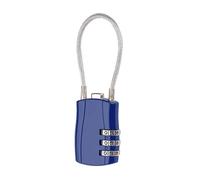 Combinaison de 3 chiffres, serrure douanière de haute sécurité, serrure de casque for sac à dos, boîtier de chariot, valise à bagages, cadenas à mot de passe(Blu)