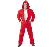 Combinaison de braqueur de banque pour adulte rouge