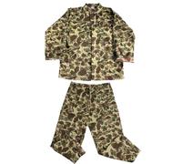 Combinaison de chasse double face au canard de la Seconde Guerre mondiale - Camouflage rétro - Veste de combat HBT - Réplique de l'uniforme du jour du jour J, camouflage, 44